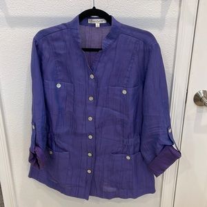 Womens TravelSmith Large Long Sleeve Button Down